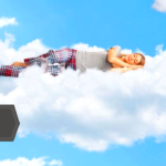 woman on a cloud